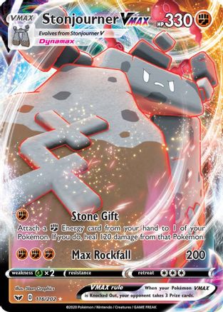 Stonjourner VMAX 116/202 - Holofoil Sword & Shield Base Set