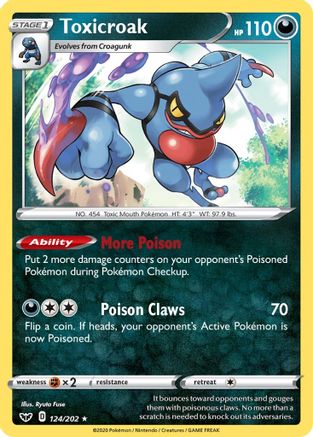 Toxicroak 124/202 - Holofoil Sword & Shield Base Set