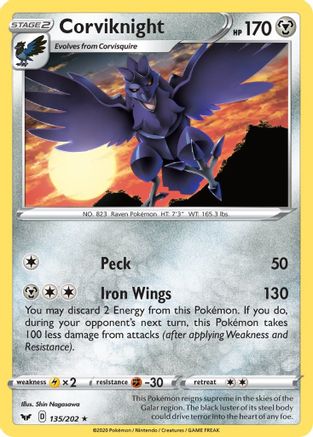 Corviknight 135/202 Sword & Shield Base Set