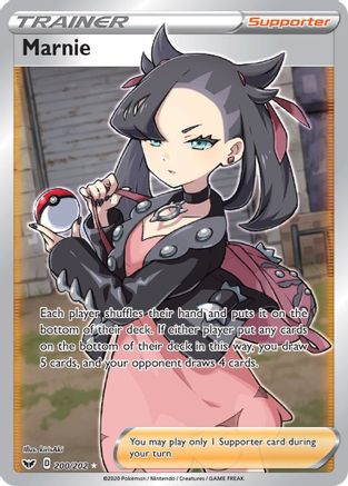 Marnie (Full Art) 200/202 - Holofoil Sword & Shield Base Set