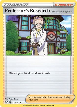 Professor's Research 178/202 - Reverse Holofoil Sword & Shield Base Set