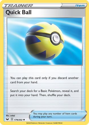 Quick Ball 179/202 Sword & Shield Base Set