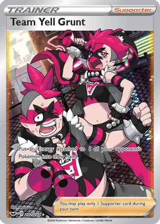 Team Yell Grunt (Full Art) 202/202 - Holofoil Sword & Shield Base Set