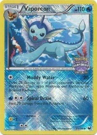 Vaporeon (State Championships) 025/108 - Reverse Holofoil League & Championship Cards