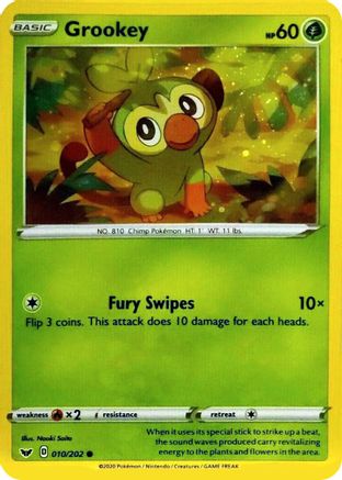 Grookey (Cosmos Holo) 010/202 - Holofoil Blister Exclusives