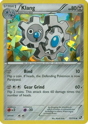Klang - 75/114 (Cracked Ice Holo)/114 - Reverse Holofoil Blister Exclusives
