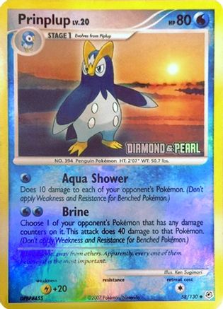 Prinplup 058/130 - Holofoil Burger King Promos