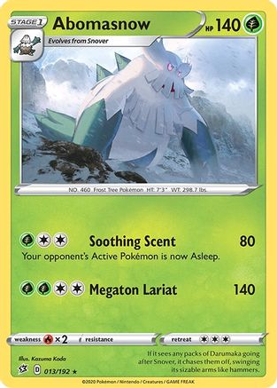 Abomasnow 013/192 - Reverse Holofoil Rebel Clash