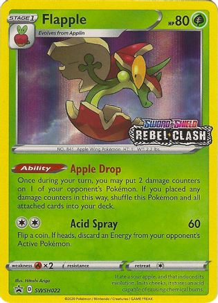 Flapple - SWSH022 (Prerelease) - Holofoil SWSH Sword & Shield Promo Cards