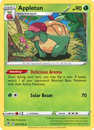 Appletun 023/192 - Reverse Holofoil Rebel Clash