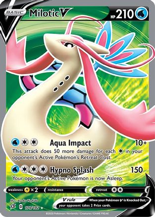 Milotic V (Full Art) 179/192 - Holofoil Rebel Clash