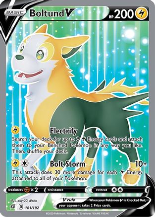 Boltund V (Full Art) 181/192 - Holofoil Rebel Clash