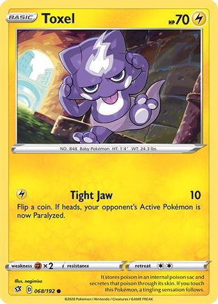 Toxel 068/192 - Reverse Holofoil Rebel Clash