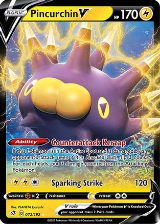 Pincurchin V 072/192 - Holofoil Rebel Clash
