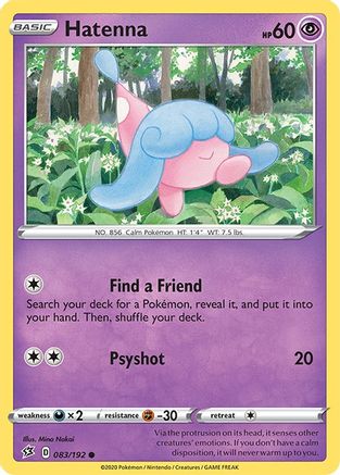 Hatenna 083/192 - Reverse Holofoil Rebel Clash