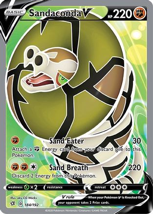 Sandaconda V (Full Art) 184/192 - Holofoil Rebel Clash