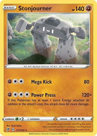 Stonjourner 111/192 - Holofoil Rebel Clash