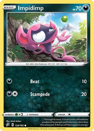 Impidimp 123/192 - Reverse Holofoil Rebel Clash