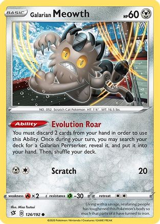 Galarian Meowth 126/192 Rebel Clash