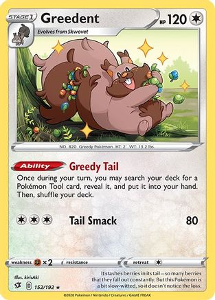 Greedent 152/192 - Reverse Holofoil Rebel Clash