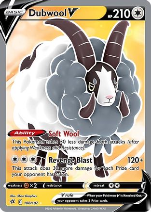 Dubwool V (Full Art) 188/192 - Holofoil Rebel Clash