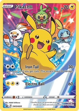 Pikachu SWSH020 - Holofoil SWSH Sword & Shield Promo Cards