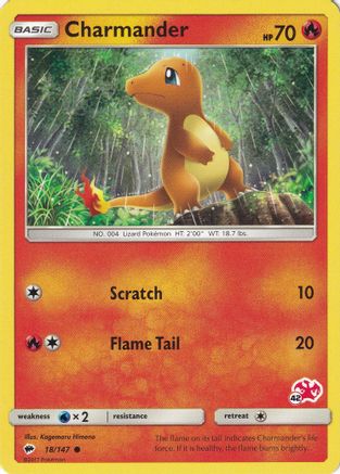 Charmander (#42 Charizard Stamped) 018/147 Battle Academy