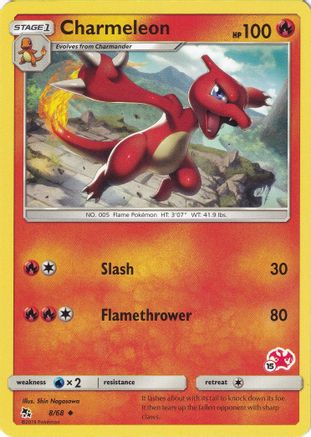 Charmeleon (#15 Charizard Stamped) 008/068 Battle Academy