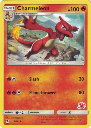 Charmeleon (#51 Charizard Stamped) 008/68 Battle Academy