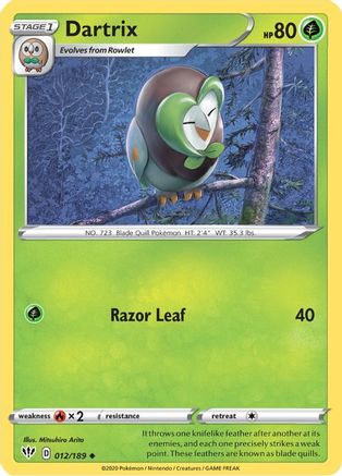 Dartrix 012/189 Darkness Ablaze