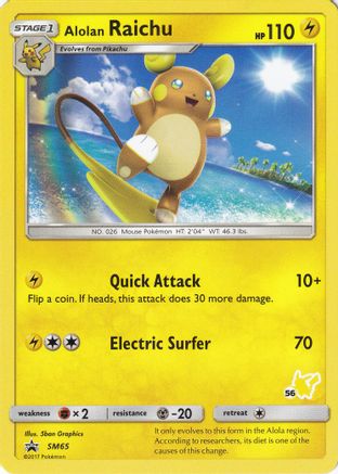 Alolan Raichu (#56 Pikachu Stamped) SM65 Battle Academy