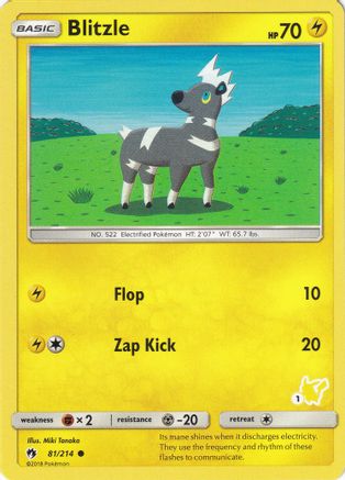 Blitzle (#1 Pikachu Stamped) 081/214 Battle Academy