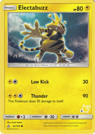 Electabuzz (#6 Pikachu Stamped) 043/156 Battle Academy