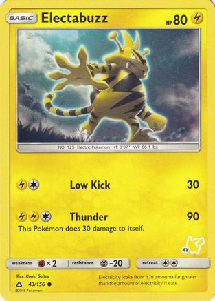 Electabuzz (#41 Pikachu Stamped) 043/156 Battle Academy
