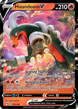 Houndoom V 021/189 - Holofoil Darkness Ablaze
