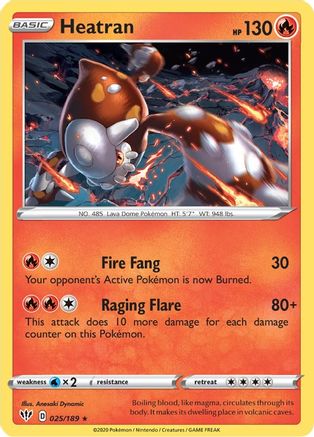 Heatran 025/189 - Holofoil Darkness Ablaze