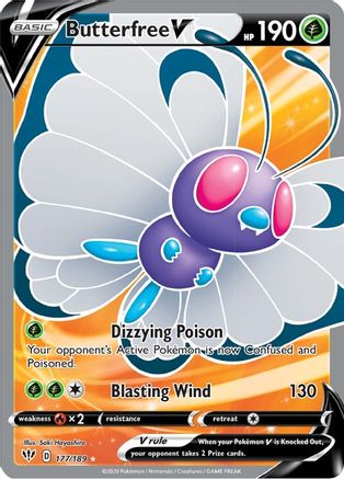 Butterfree V (Full Art) 177/189 - Holofoil Darkness Ablaze