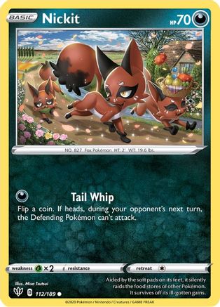 Nickit 112/189 - Reverse Holofoil Darkness Ablaze
