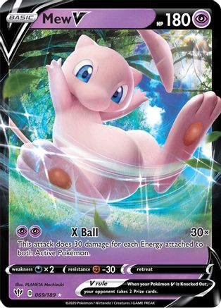 Mew V 069/189 - Holofoil Darkness Ablaze