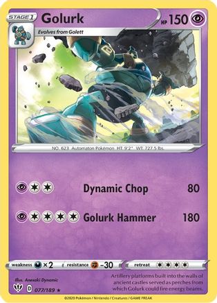 Golurk 077/189 - Reverse Holofoil Darkness Ablaze