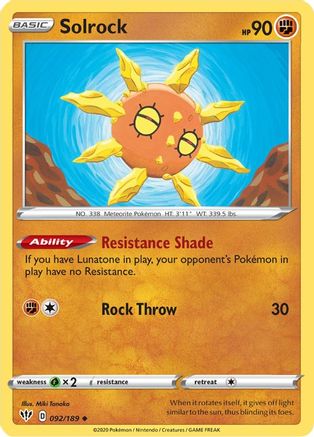 Solrock 092/189 Darkness Ablaze
