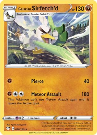 Galarian Sirfetch'd 098/189 Darkness Ablaze