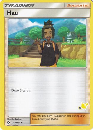 Hau (#13 Pikachu Stamped) 120/149 Battle Academy