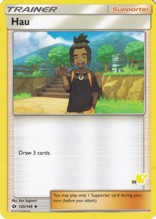 Hau (#33 Pikachu Stamped) 120/149 Battle Academy