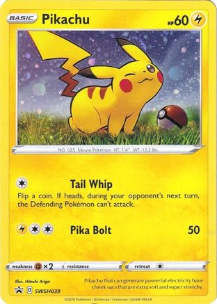 Pikachu SWSH039 - Holofoil SWSH Sword & Shield Promo Cards