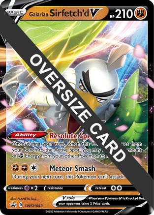 Galarian Sirfetch'd V SWSH043 - Holofoil Jumbo Cards