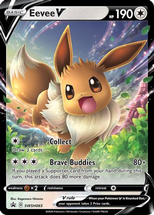 Eevee V SWSH065 - Holofoil SWSH Sword & Shield Promo Cards