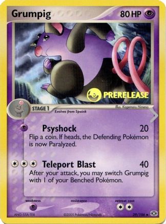 Grumpig (Prerelease) 029/106 Nintendo Promos