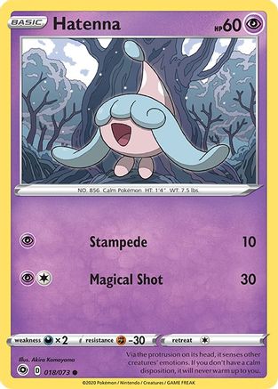 Hatenna 018/73 - Reverse Holofoil Champions Path