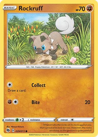 Rockruff 029/73 - Reverse Holofoil Champions Path
